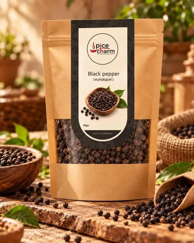 Spice Charm whole black pepper 100 g pouch