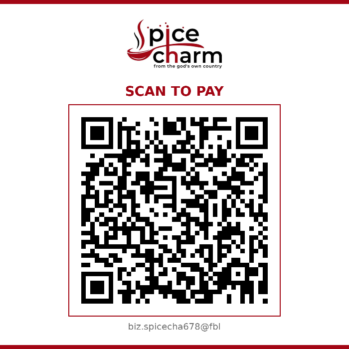 Spice Charm UPI QR code, UPI ID biz.spicecha678@fbl